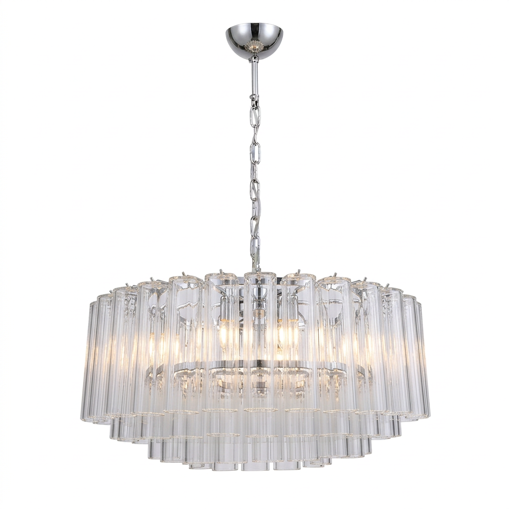 Yasmine loftlampe med transparent glas